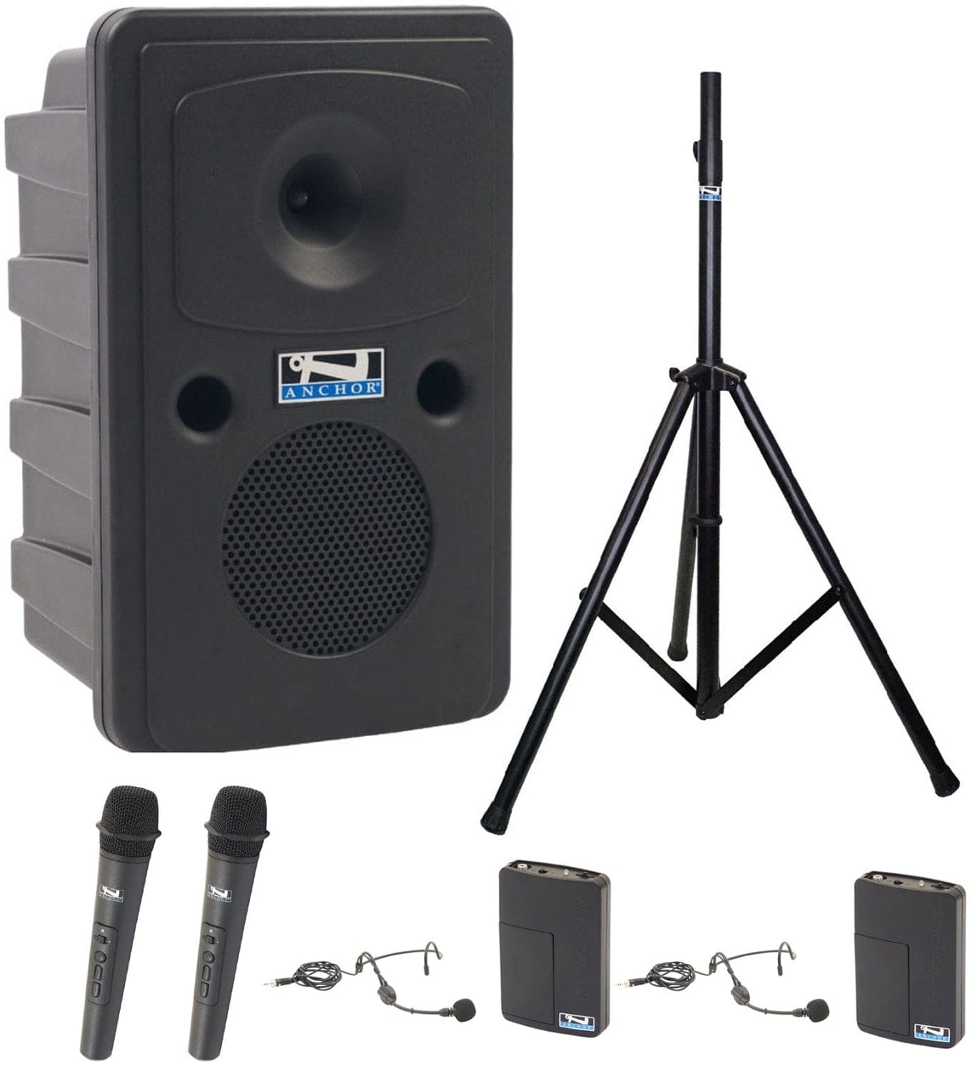 Anchor Audio 615425 Go Getter 2 System X4 - Anchor-Air / 2x Handheld / 2x Headband Wireless Mics - PSSL ProSound and Stage Lighting