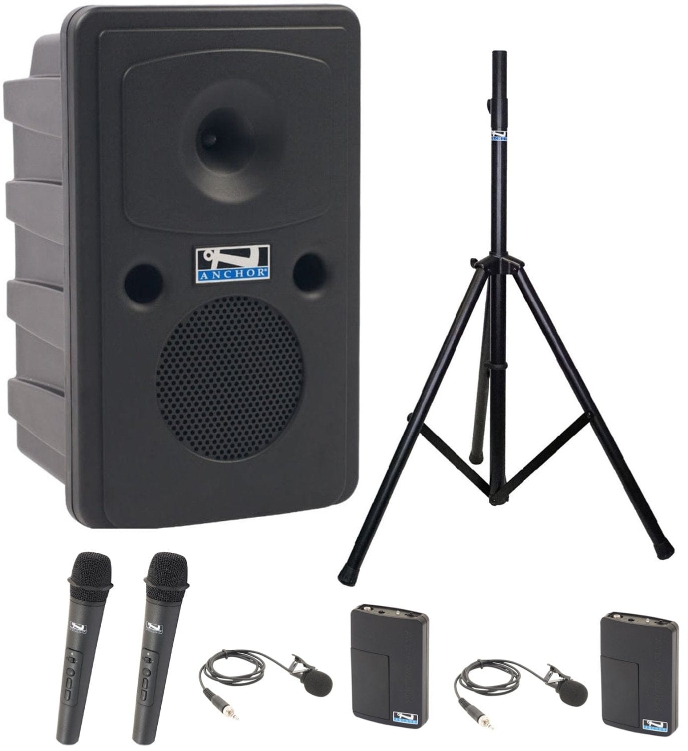 Anchor Audio 615430 Go Getter 2 System X4 - Anchor-Air / 2x  Handheld Mics / 2x Lapel Microphones - PSSL ProSound and Stage Lighting