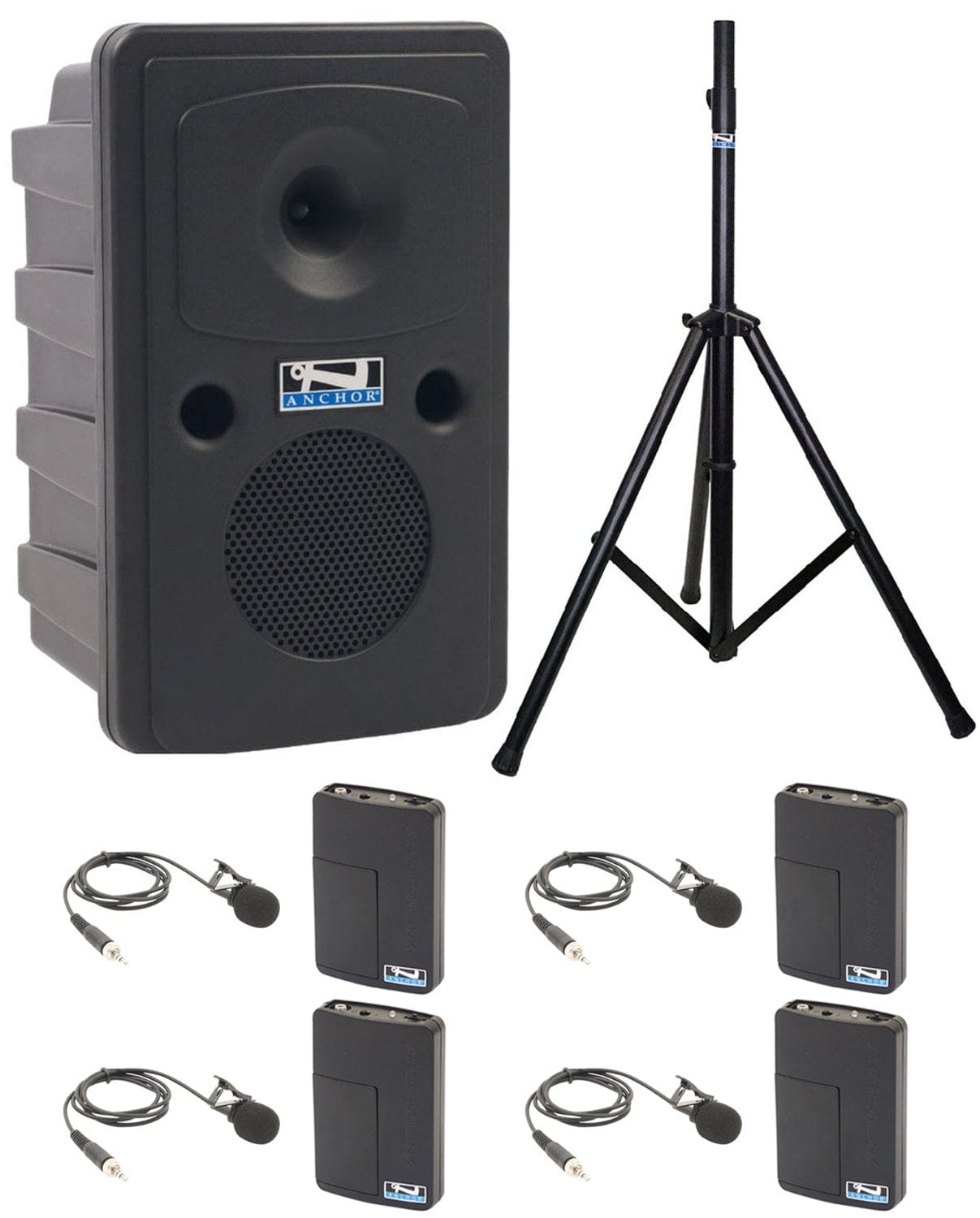 Anchor Audio 615460 Go Getter 2 System X4 - Anchor-Air / 4x Lapel Wireless Microphones - PSSL ProSound and Stage Lighting