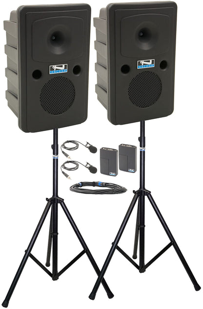 Anchor Audio 645260 Go Getter 2 Pair COMP 2 - 2x Lapel Wireless Microphones - PSSL ProSound and Stage Lighting