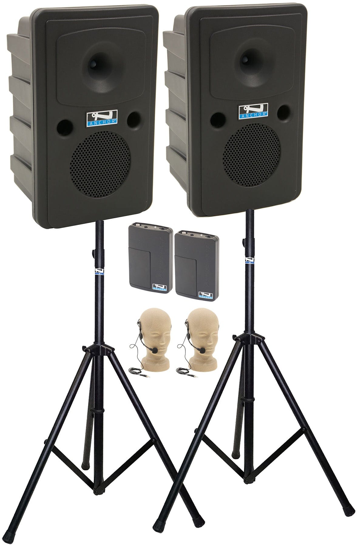 Anchor Audio 660250 Go Getter 2 Pair AIR X2 - Anchor-Air / 2x Headband Wireless Microphones - PSSL ProSound and Stage Lighting