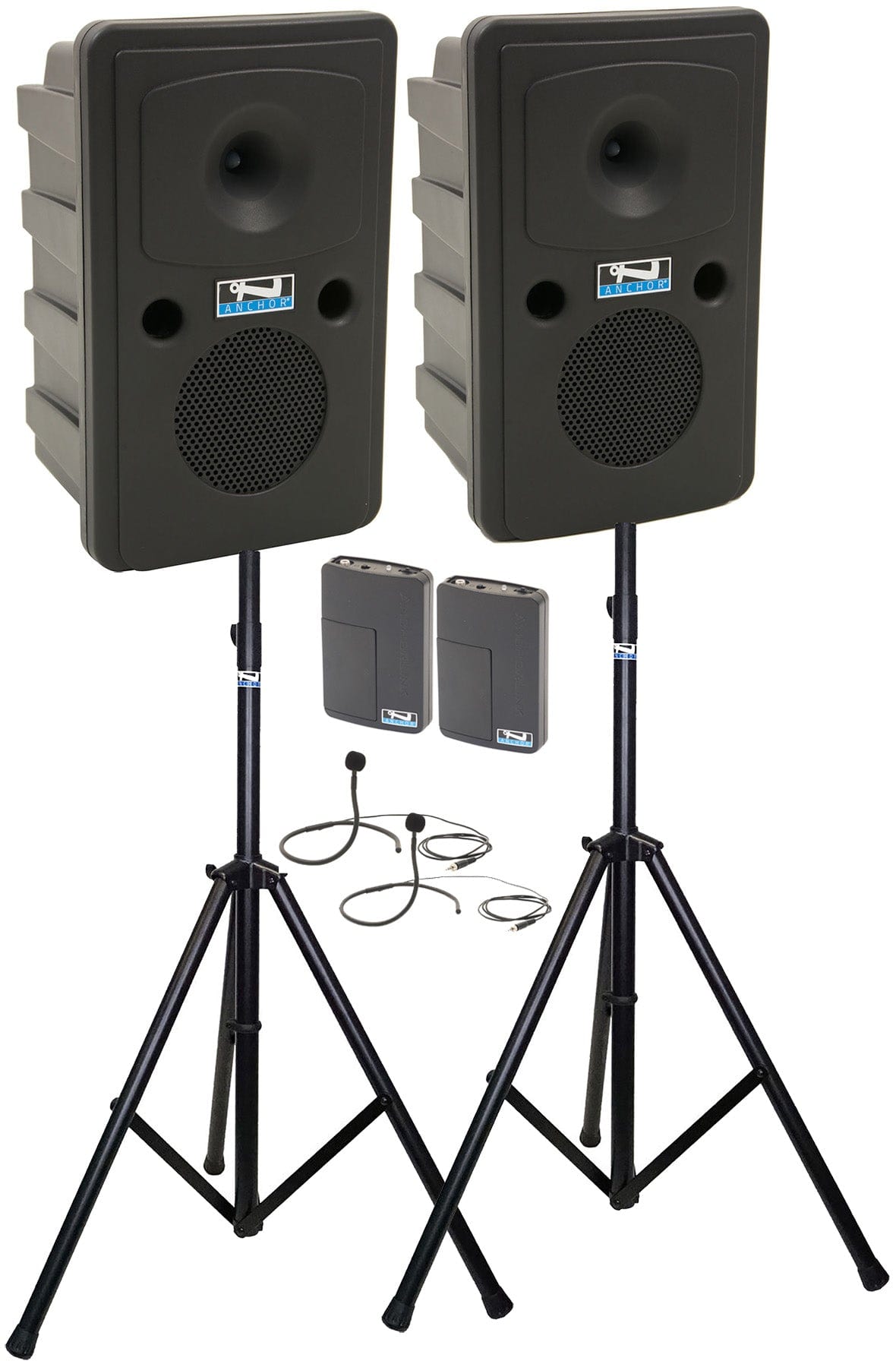 Anchor Audio 660270 Go Getter 2 Pair AIR X2 - Anchor-Air / 2x Collar Wireless Microphones - PSSL ProSound and Stage Lighting