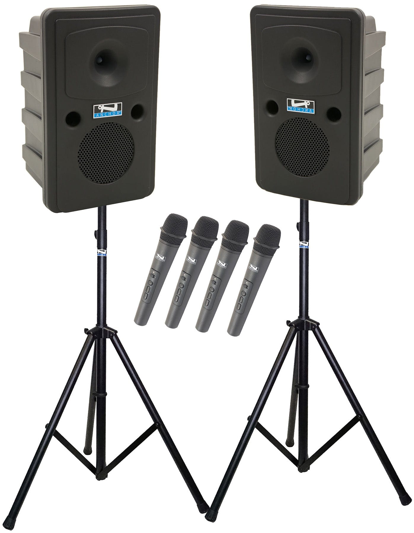 Anchor Audio 660400 Go Getter 2 Pair AIR X4 - Anchor-Air / 4x Handheld Wireless Microphones - PSSL ProSound and Stage Lighting