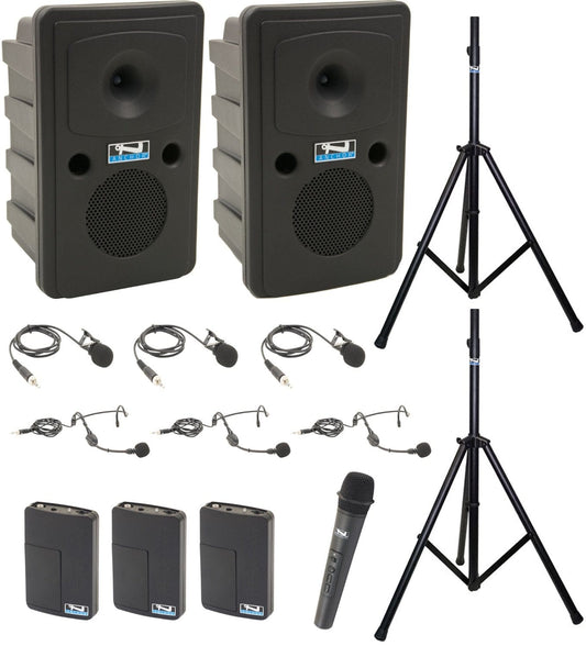 Anchor Audio 660419 Go Getter 2 Pair AIR X4 - Anchor-Air / Handheld / 3x Lapel / 3x Headband Mics - PSSL ProSound and Stage Lighting