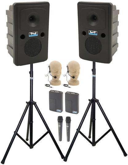 Anchor Audio 660425 Go Getter 2 Pair AIR X4 - Anchor-Air / 2x Handheld / 2x Headband Wireless Mics - PSSL ProSound and Stage Lighting