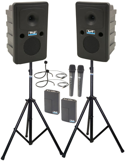 Anchor Audio 660435 Go Getter 2 Pair AIR X4 - Anchor-Air / 2x Handheld / 2x Collar Wireless Mics - PSSL ProSound and Stage Lighting