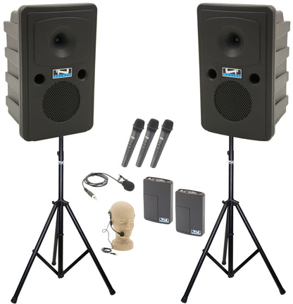 Anchor Audio 660439 Go Getter 2 Pair AIR X4 - Anchor-Air / 3x Handheld / 1x Lapel / 1x Headband Mics - PSSL ProSound and Stage Lighting