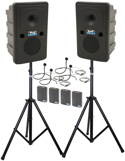 Anchor Audio 660470 Go Getter 2 Pair AIR X4 - Anchor-Air / 4x Collar Wireless Microphones - PSSL ProSound and Stage Lighting