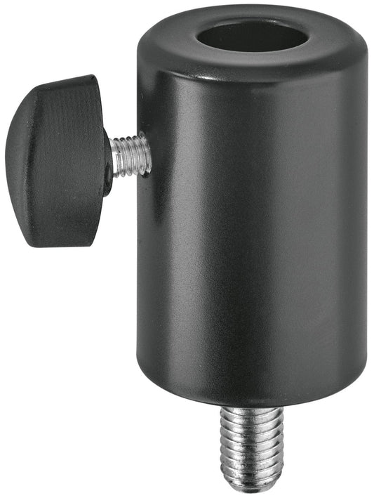 K&M 66370.000.55 Mini TV Spigot Adapter - Black - PSSL ProSound and Stage Lighting