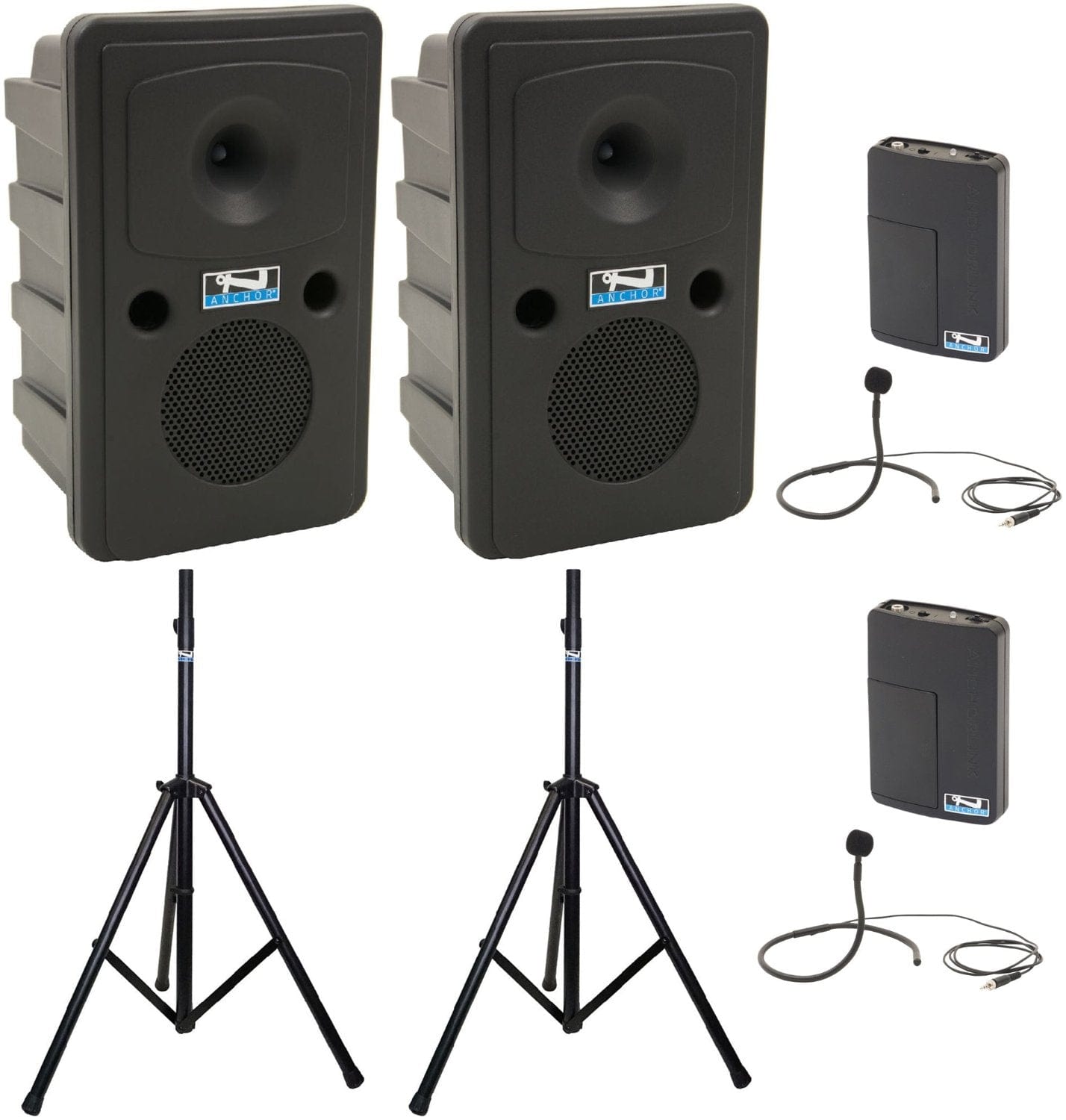 Anchor Audio 665270 Go Getter 2 Pair AIRFLEX XR2 - Anchor-Air / 2x Collar Wireless Microphones - PSSL ProSound and Stage Lighting