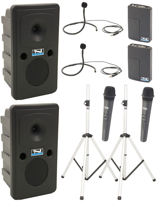 Anchor Audio 665435 Go Getter 2 Pair AIRFLEX XR4 - Anchor-Air / 2 Handheld / 2 Collar Wireless Microphones - PSSL ProSound and Stage Lighting