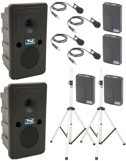 Anchor Audio 665460 Go Getter 2 Pair AIRFLEX XR4 - Anchor-Air / 4x Lapel Wireless Microphones - PSSL ProSound and Stage Lighting