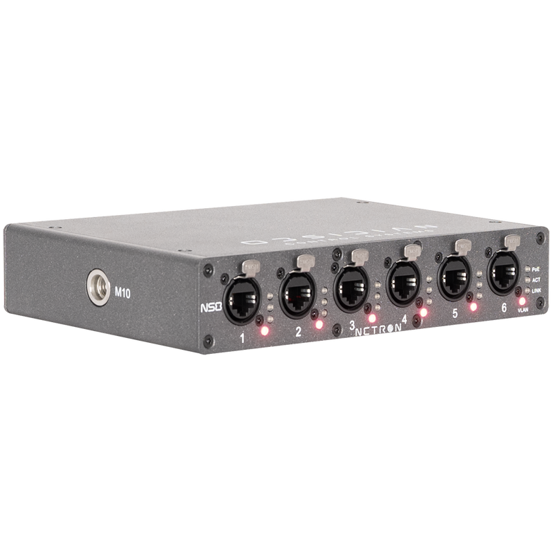 Elation NS8 Obsidian Netron Network Switch - 8-Port Gigabit - Managed - 120 Watt - 6-Port POE