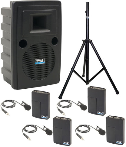 Anchor Audio 712460 Liberty 2 System 4 - 4x Lapel Wireless Microphones - PSSL ProSound and Stage Lighting