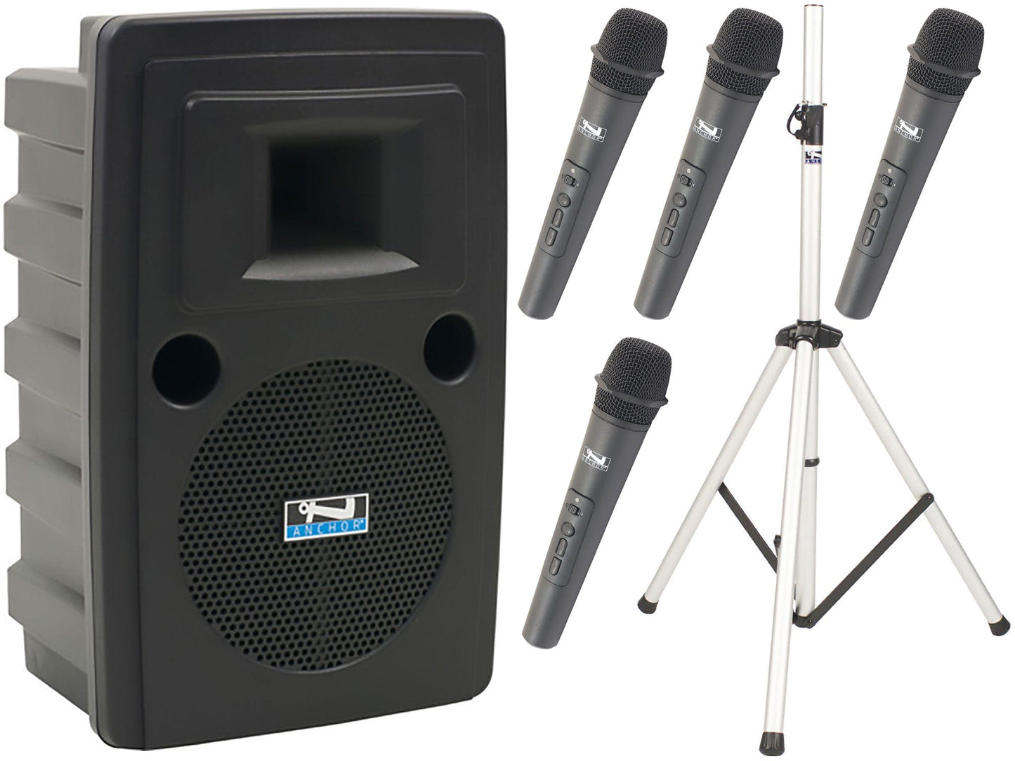 Anchor Audio 715400 Liberty 2 System X4 - Anchor-Air / 4x Handheld Wireless Microphones - PSSL ProSound and Stage Lighting