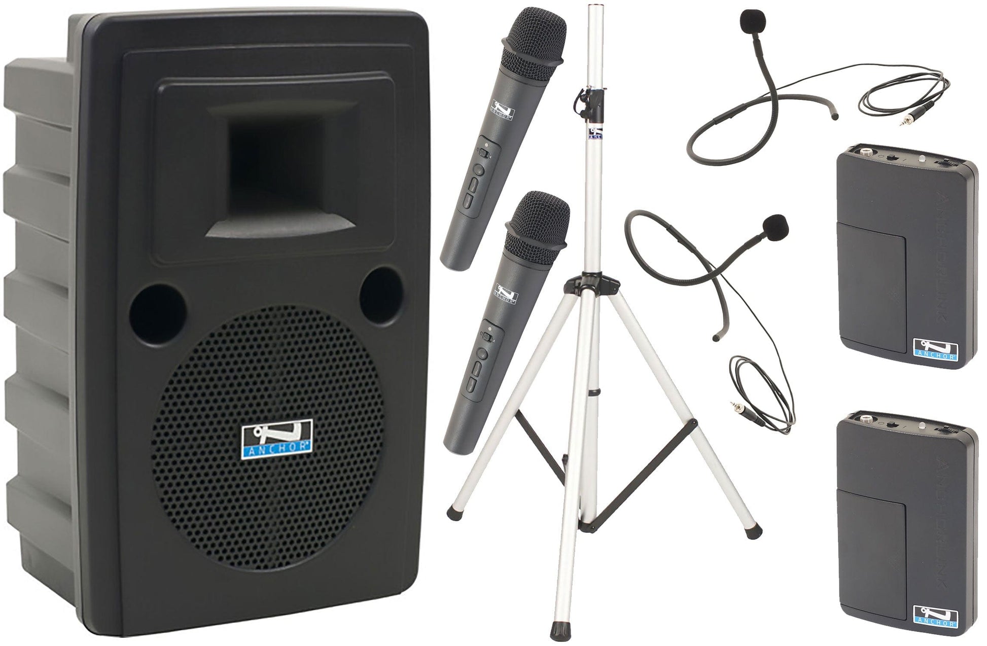 Anchor Audio 715435 Liberty 2 System X4 - Anchor-Air / 2x Handheld / 2x Collar Wireless Microphones - PSSL ProSound and Stage Lighting