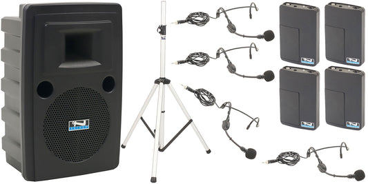 Anchor Audio 715450 Liberty 2 System X4 - Anchor-Air / 4x Headband Wireless Microphones - PSSL ProSound and Stage Lighting