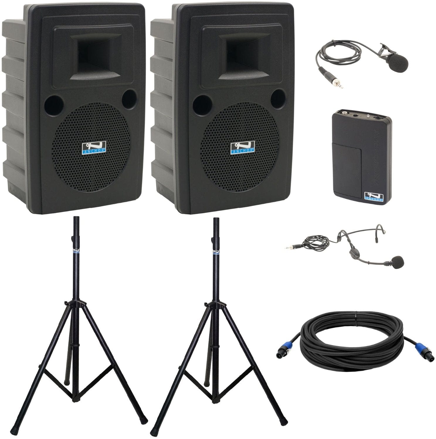 Anchor Audio 745190 Liberty 2 Pair LIB2-COMP 1 - Lapel / Headband Wireless Microphones - PSSL ProSound and Stage Lighting