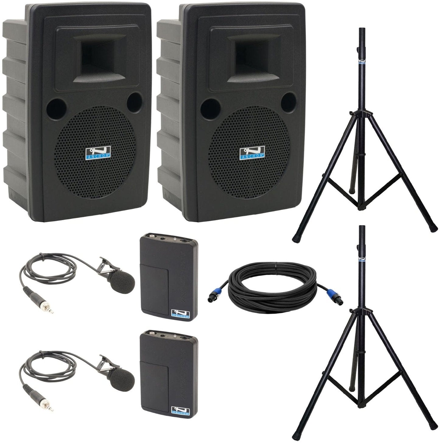 Anchor Audio 745260 Liberty 2 Pair LIB2-COMP 2 - 2x Lapel Wireless Microphones - PSSL ProSound and Stage Lighting