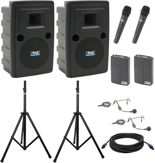 Anchor Audio 745425 Liberty 2 Pair LIB2-COMP 4 - 2x Handheld / 2x Headband Wireless Microphones - PSSL ProSound and Stage Lighting