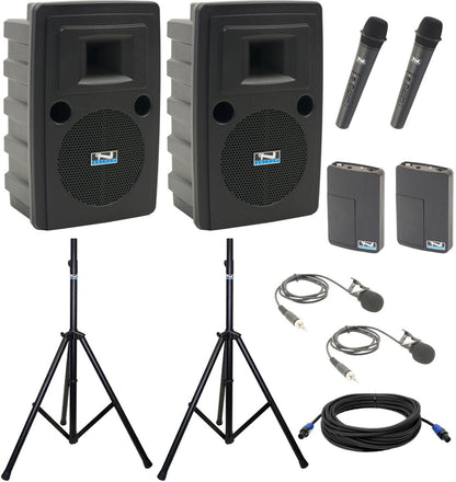 Anchor Audio 745430 Liberty 2 Pair LIB2-COMP 4 - 2x Handheld / 2x Lapel Wireless Microphones - PSSL ProSound and Stage Lighting