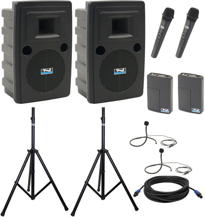 Anchor Audio 745435 Liberty 2 Pair LIB2-COMP 4 - 2x Handheld / 2x Collar Wireless Microphones - PSSL ProSound and Stage Lighting