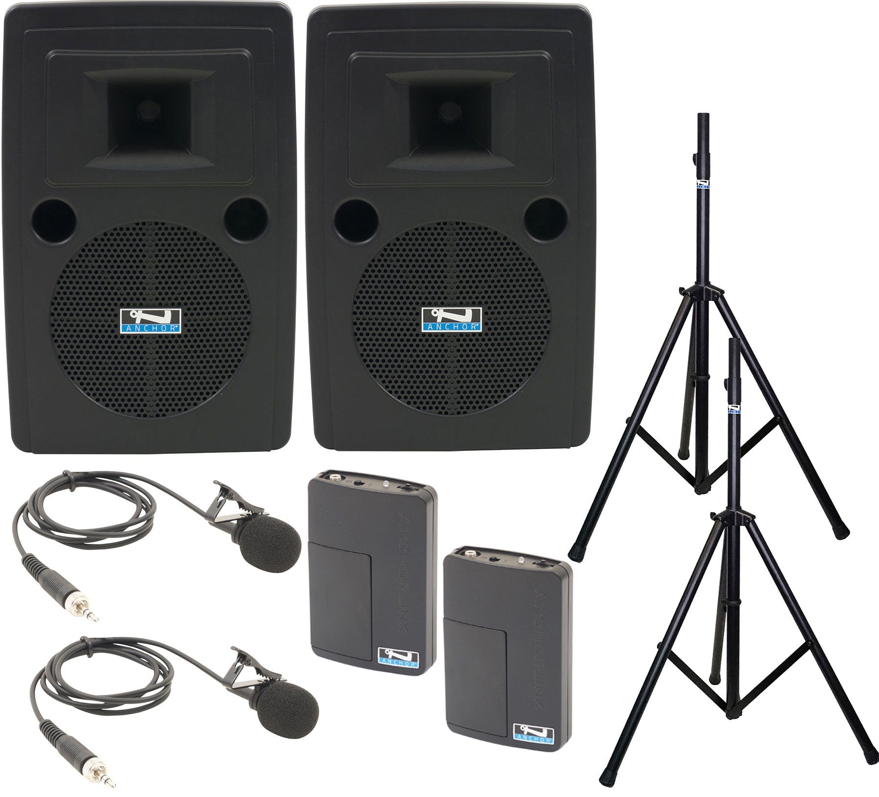 Anchor Audio 765260 Liberty 2 Pair AIRFLEX XR2 - Anchor-Air / 2x Lapel Wireless Microphones - PSSL ProSound and Stage Lighting