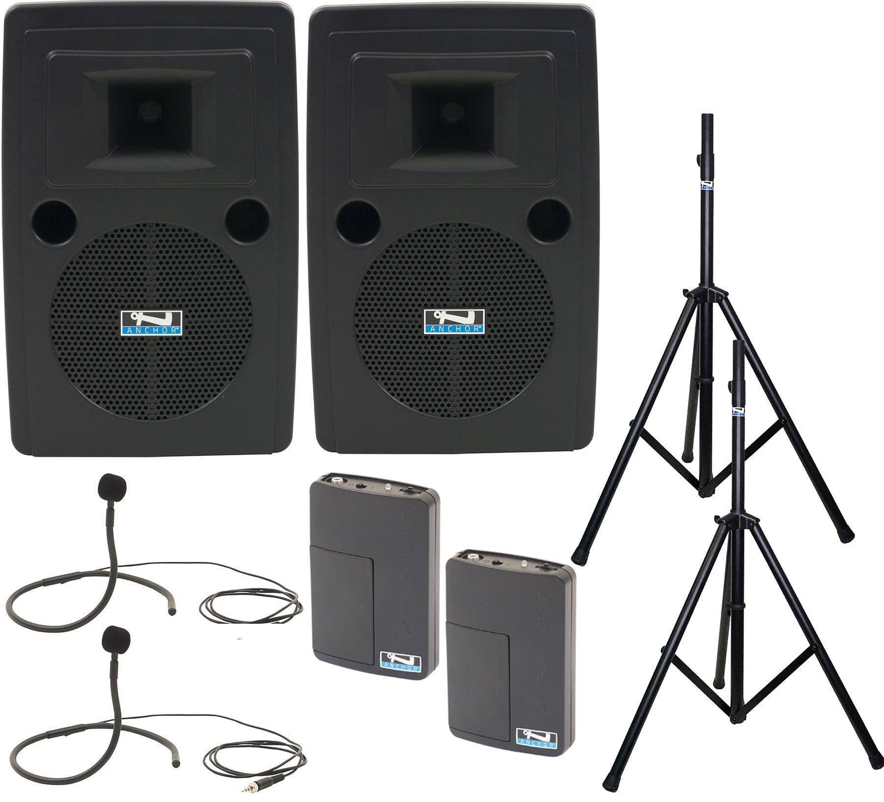 Anchor Audio 765270 Liberty 2 Pair AIRFLEX XR2 - Anchor-Air / 2x Collar Wireless Microphones - PSSL ProSound and Stage Lighting