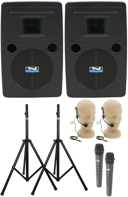 Anchor Audio 765425 Liberty 2 Pair AIRFLEX XR4 - Anchor-Air / 2 Handheld / 2 Headband Wireless Mics - PSSL ProSound and Stage Lighting