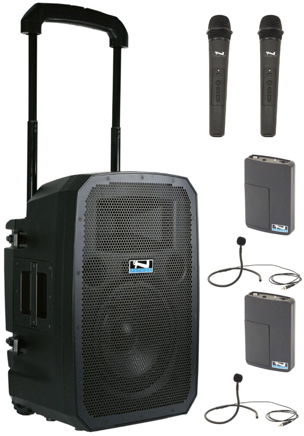 Anchor Audio 771435 Liberty 3 Link System - AnchorLink 3 / 2x Handheld / 2x Collar Wireless Mics - PSSL ProSound and Stage Lighting