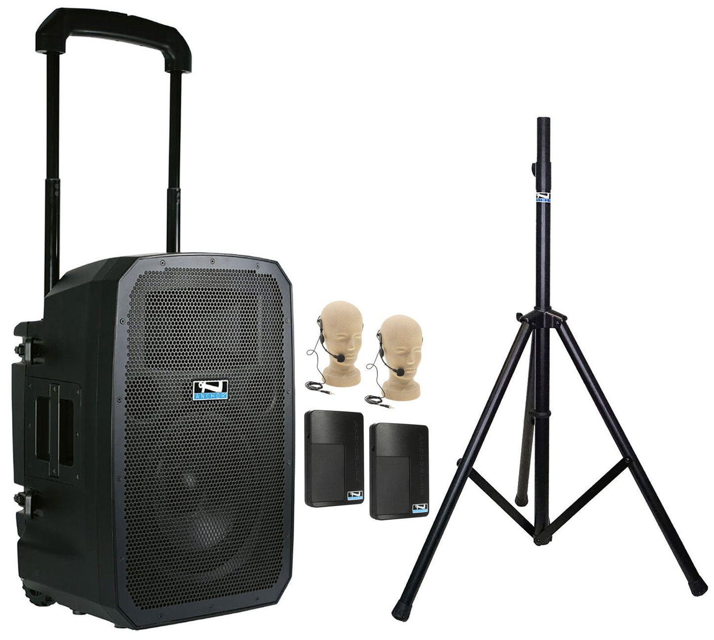 Anchor Audio 776250 Liberty 3 Link System - AnchorLink 3 / 2x Headband Wireless Microphones / Stand - PSSL ProSound and Stage Lighting