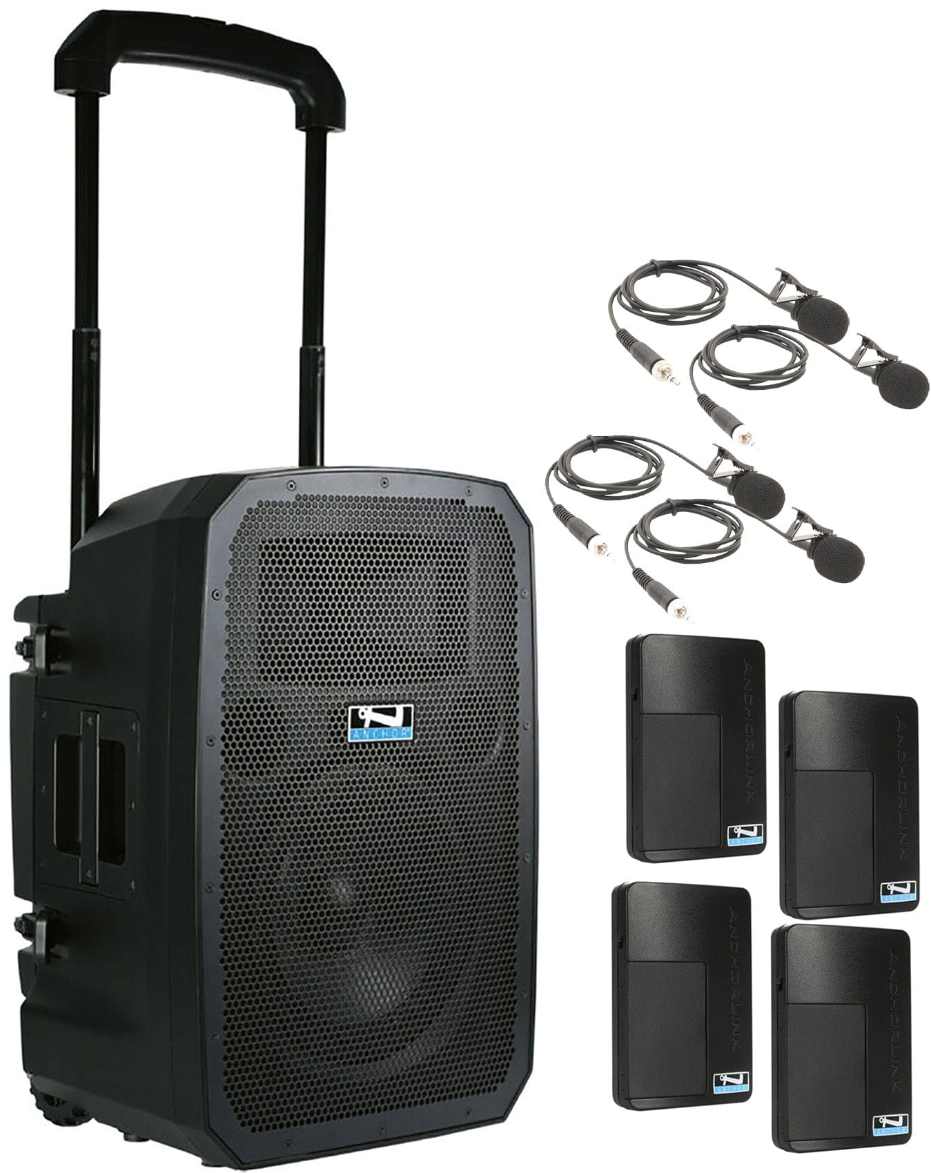 Anchor Audio 781460 Liberty 3 Hub System - AnchorLink 3 / AnchorFlex / 4x Lapel Wireless Mics - PSSL ProSound and Stage Lighting