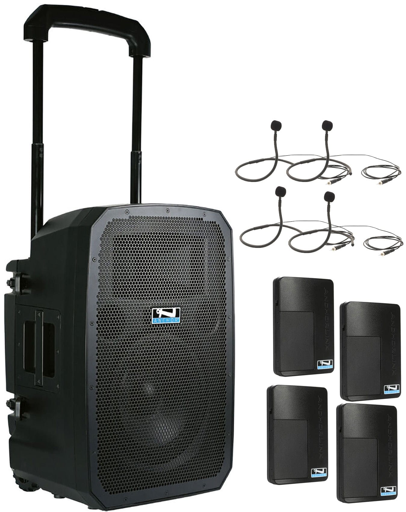 Anchor Audio 781470 Liberty 3 Hub System - AnchorLink 3 / AnchorFlex / 4x Collar Wireless Mics - PSSL ProSound and Stage Lighting