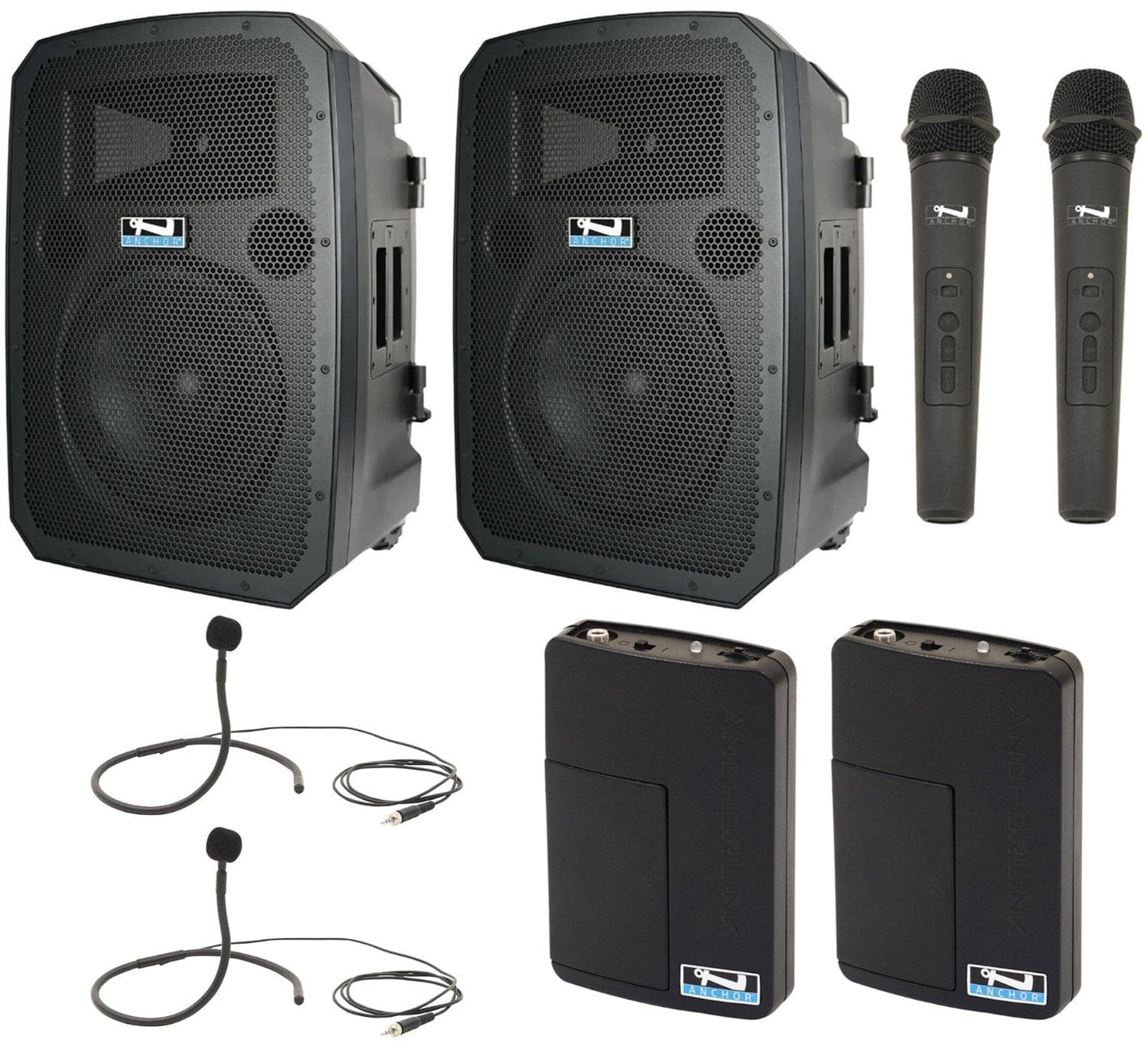 2Anchor Audio 783435 Liberty 3 Hub Pair - AnchorLink 3 / AnchorFlex / 2x Handheld / 2x Collar Mics - PSSL ProSound and Stage Lighting