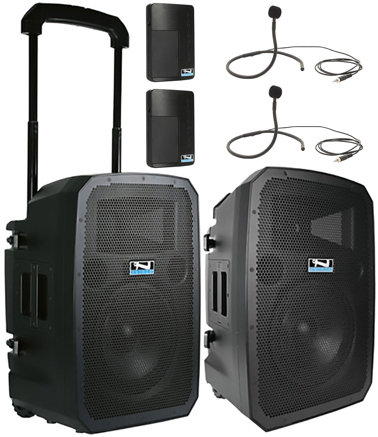 Anchor Audio 784270 Liberty 3 Hub Connect Set - AnchorLink 3 / AnchorFlex / 2x Collar Wireless Microphones - PSSL ProSound and Stage Lighting