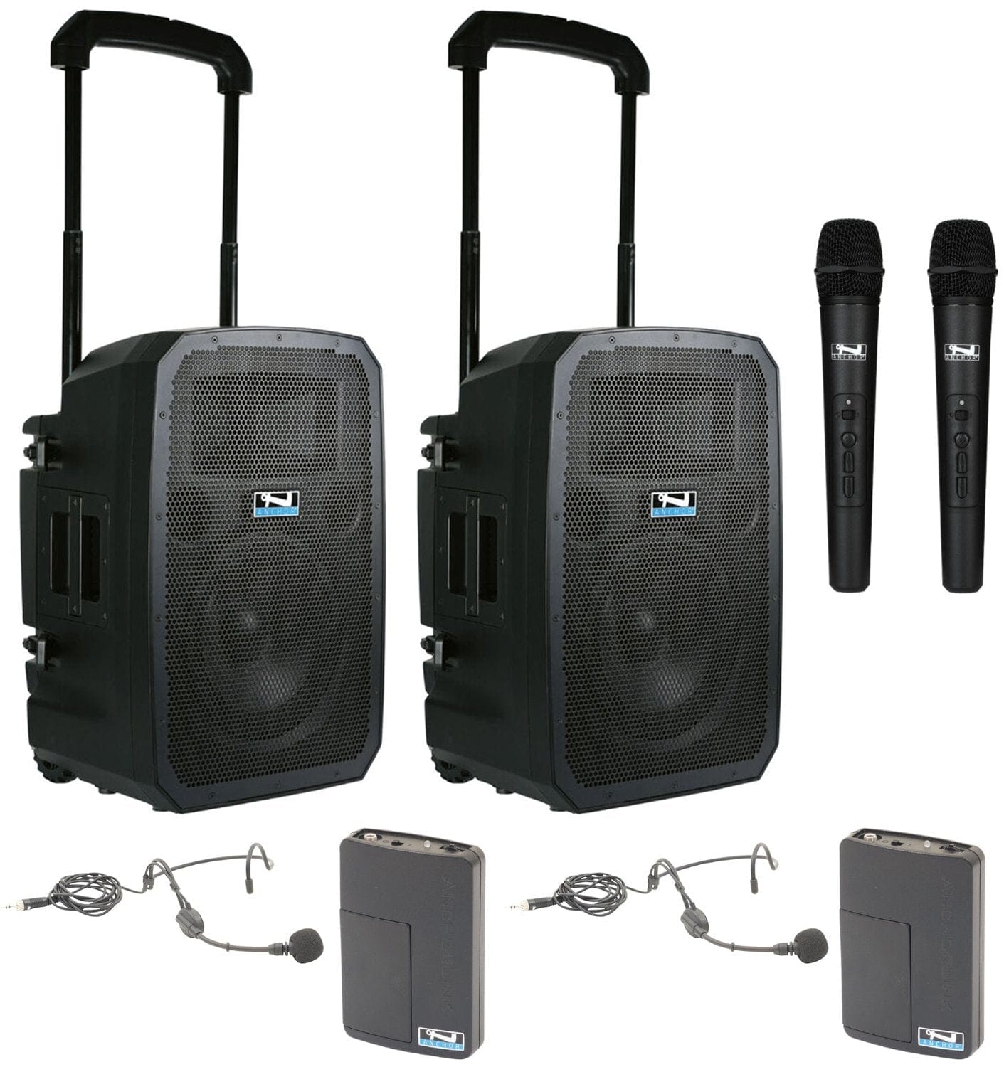 Anchor Audio 784425 Liberty 3 Hub Connect Set - AnchorLink 3 / AnchorFlex / 2 Handheld / 2 Headband - PSSL ProSound and Stage Lighting