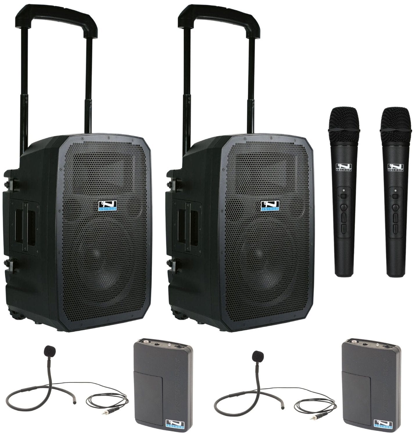 Anchor Audio 784435 Liberty 3 Hub Connect Set - AnchorLink 3 / AnchorFlex / 2x Handheld / 2x Collar - PSSL ProSound and Stage Lighting