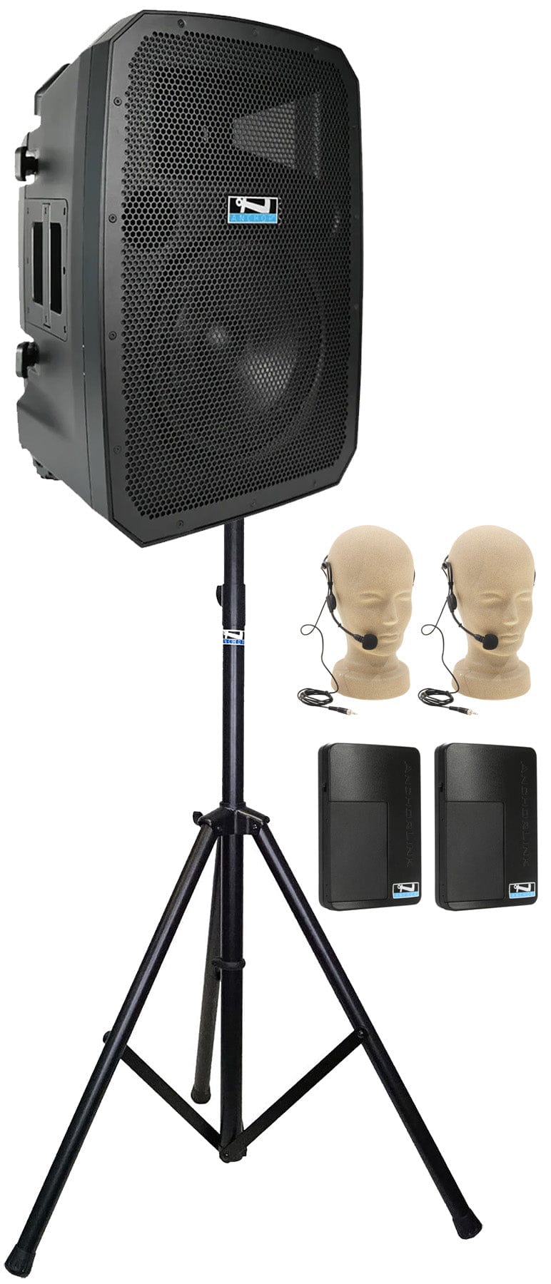 Anchor Audio 786250 Liberty 3 Hub System - AnchorLink 3 / AnchorFlex / 2x Headband Mics / Stand - PSSL ProSound and Stage Lighting