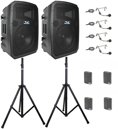 Anchor Audio 788450 Liberty 3 Dual Hub - AnchorLink 3 / AnchorFlex / 4x Headband Mics / Stands