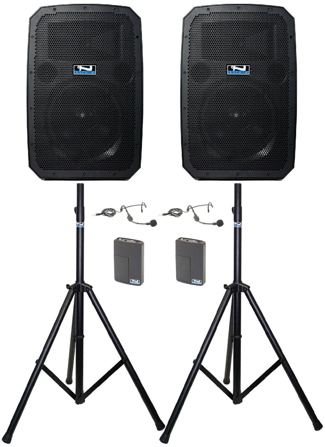 Anchor Audio 789250 Liberty 3 Hub Connect Set - AnchorLink 3 / AnchorFlex / 2x Headband Mics - PSSL ProSound and Stage Lighting