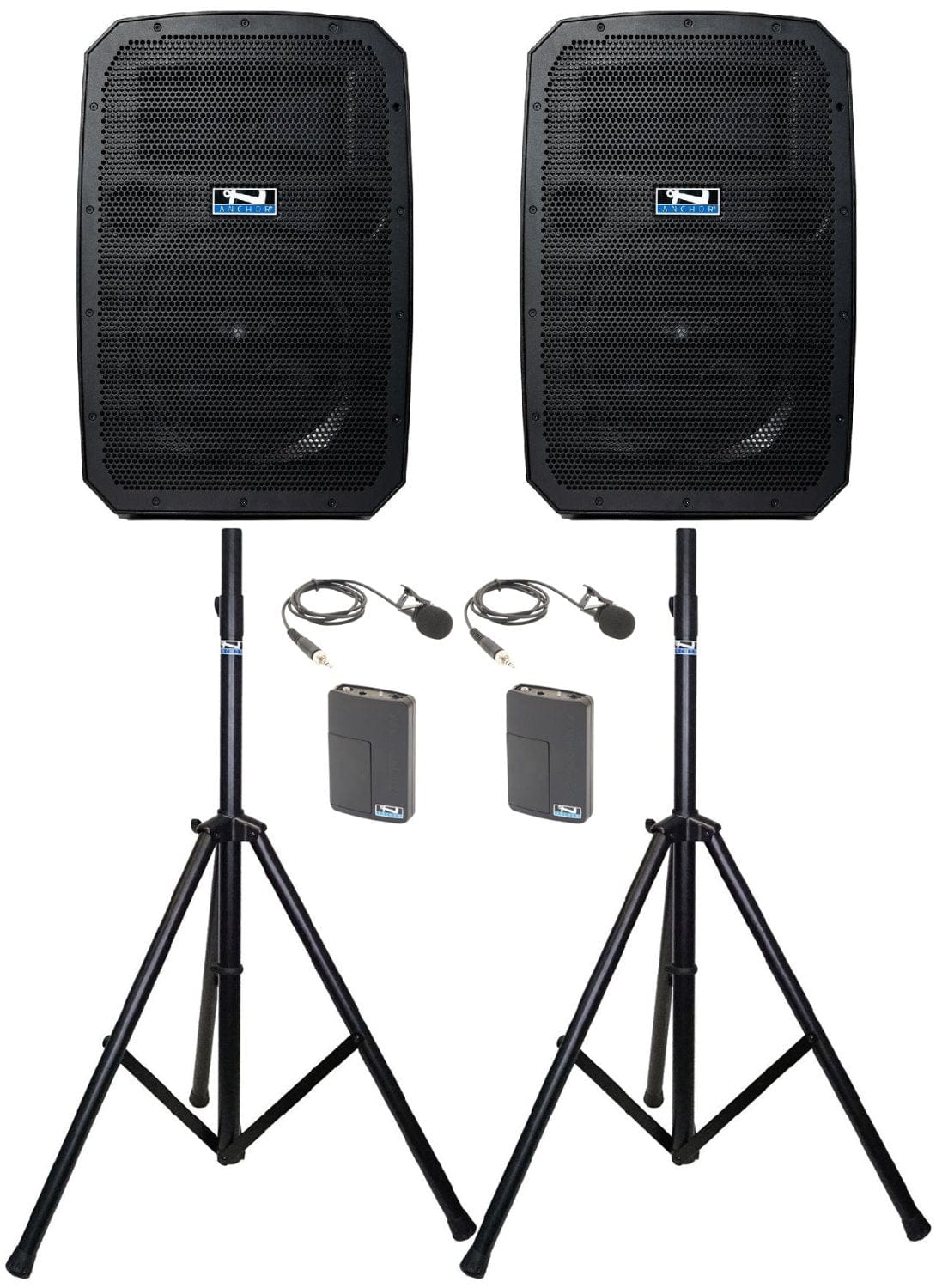 Anchor Audio 789260 Liberty 3 Hub Connect Set - AnchorLink 3 / AnchorFlex / 2x Lapel Mics / Stands - PSSL ProSound and Stage Lighting