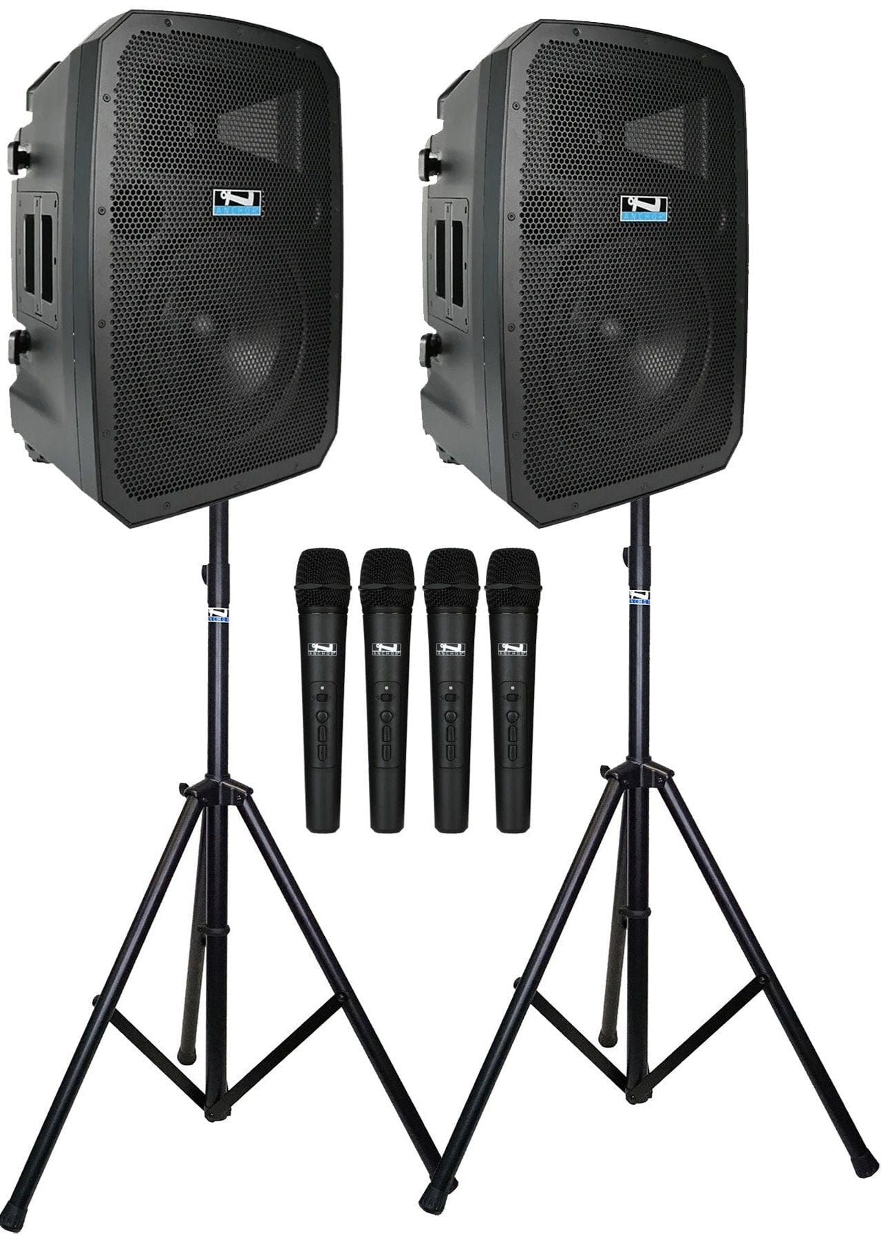 Anchor Audio 789400 Liberty 3 Hub Connect Set - AnchorLink 3 / AnchorFlex / 4 Handheld Mics / Stands - PSSL ProSound and Stage Lighting