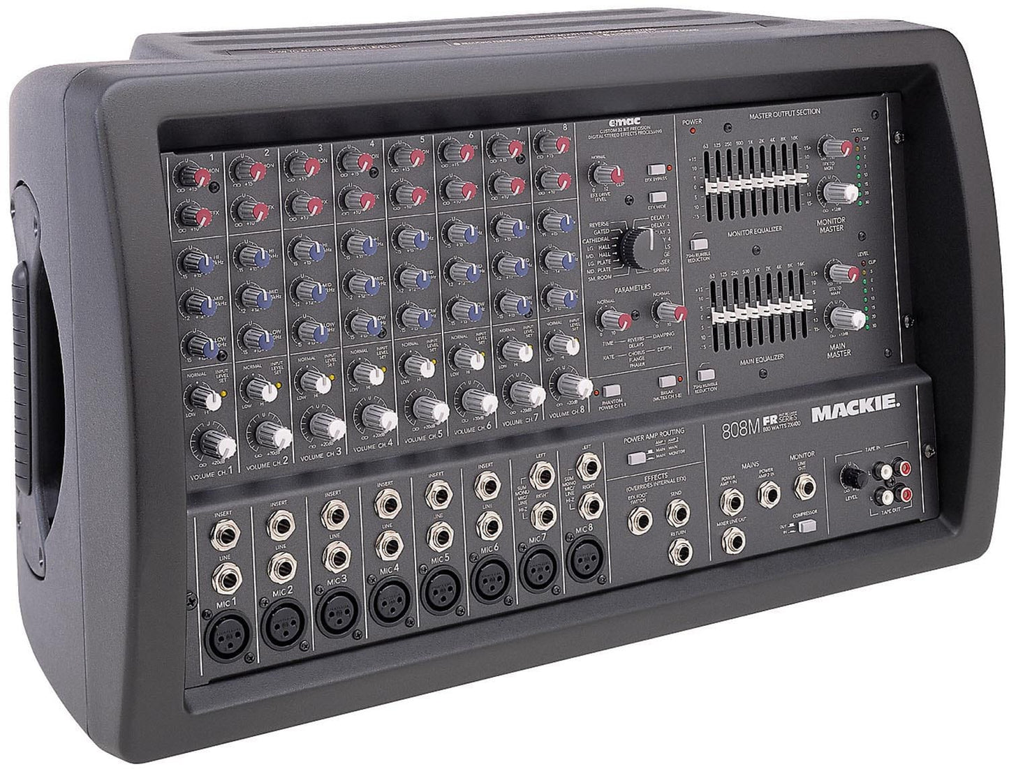 Mackie 808M 8Ch 2X600W Mono Pwrd Mixer with Fx - Solotech