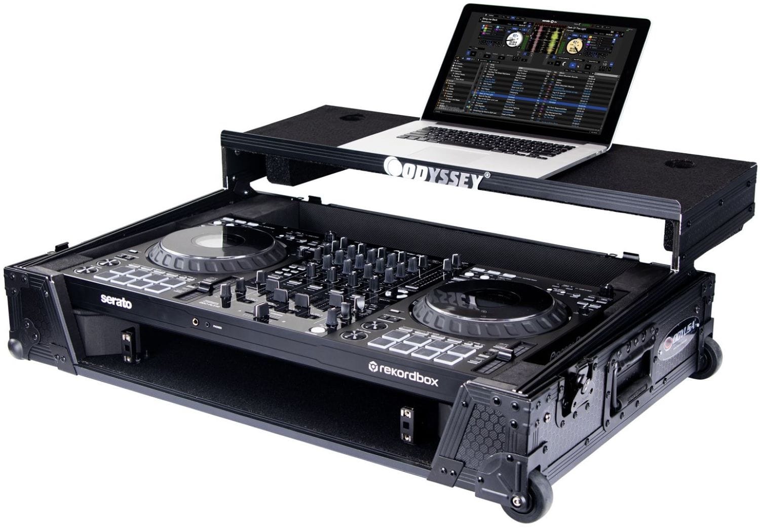 Odyssey 810GSFLX101UM2 1U Flight Case with Laptop Platform and Wheels for Pioneer DJ DDJ-FLX10 - PSSL ProSound and Stage Lighting