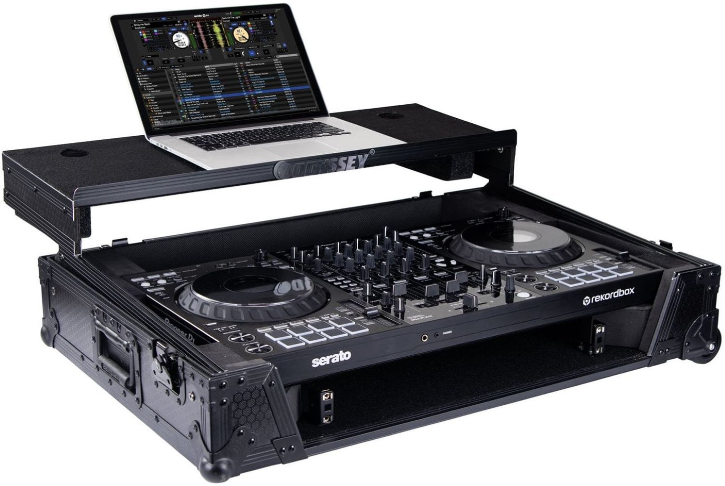 Odyssey 810GSFLX101UM2 1U Flight Case with Laptop Platform and Wheels for Pioneer DJ DDJ-FLX10 - PSSL ProSound and Stage Lighting