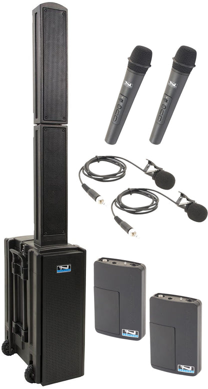 Anchor Audio 812430 Beacon 2 System 4 - 2x Handheld / 2x Lapel Wireless Microphones - PSSL ProSound and Stage Lighting