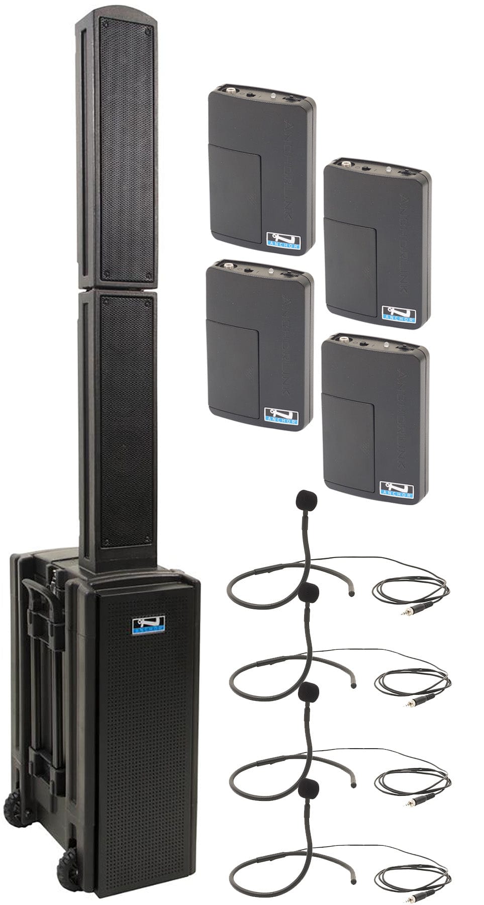 Anchor Audio 812470 Beacon 2 System 4 - 4x Collar Wireless Microphones - PSSL ProSound and Stage Lighting