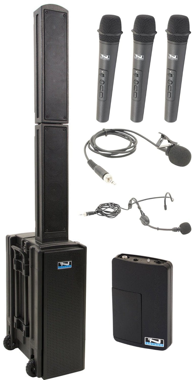 Anchor Audio 815439 Beacon 2 System X4 - Anchor Air / 3x Handheld / 1x Lapel / 1x Headband Mics - PSSL ProSound and Stage Lighting