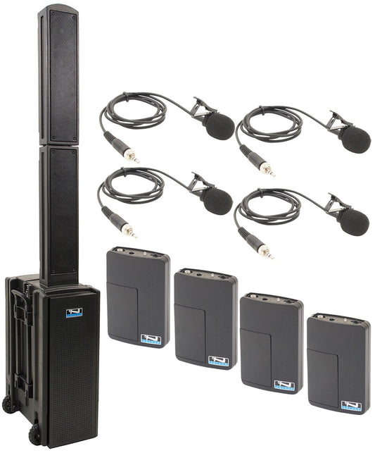 Anchor Audio 815460 Beacon 2 System X4 - Anchor Air / 4x Lapel Wireless Microphones - PSSL ProSound and Stage Lighting