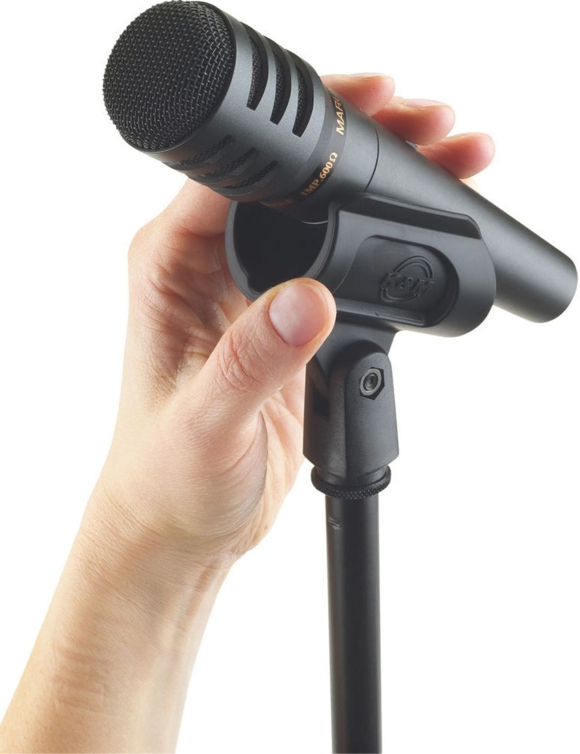 K&M 85070.500.55 Microphone Clip - Black - PSSL ProSound and Stage Lighting